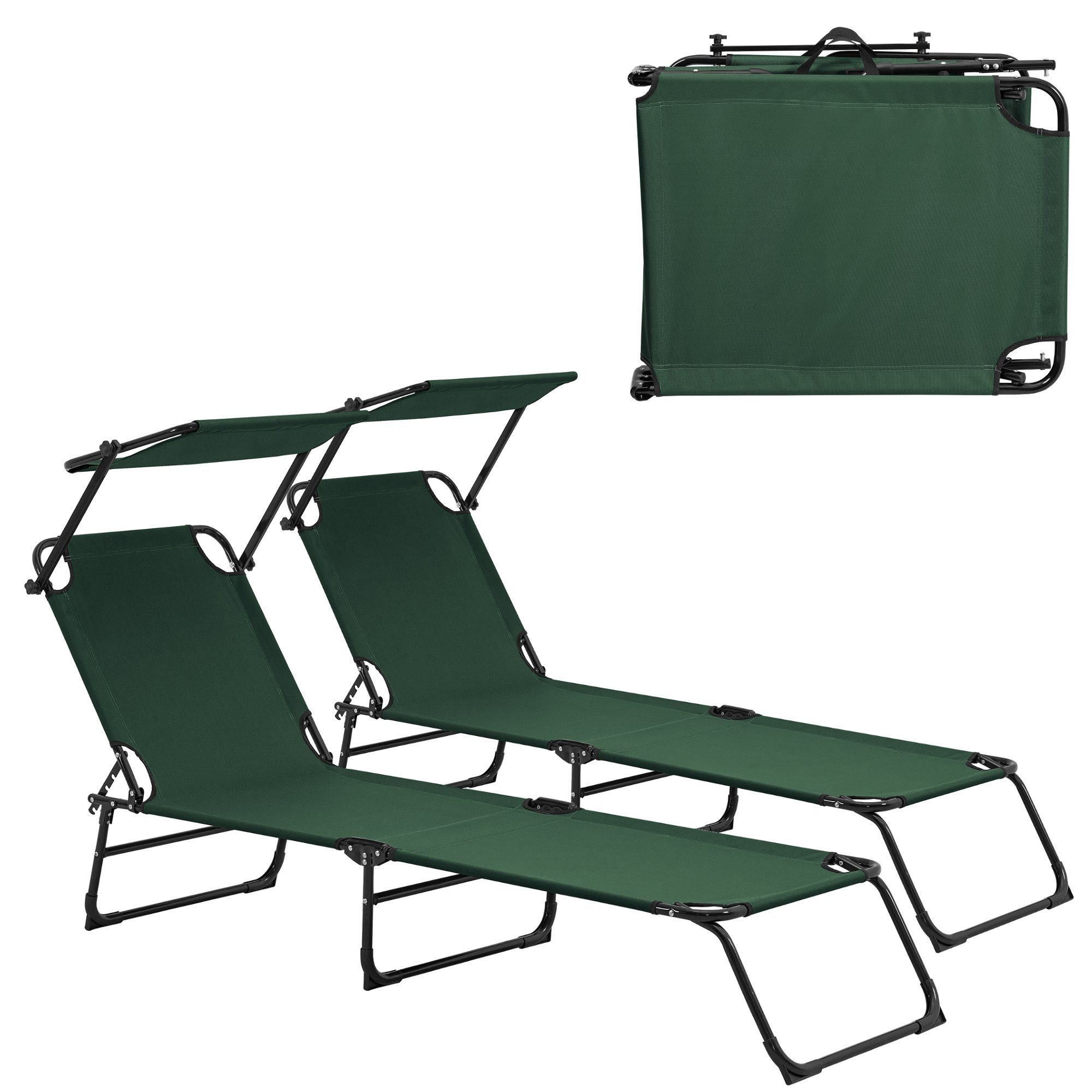 casa.pro Gartenliege, Set, 2er, »Lomeda« Strandliege günstig online kaufen