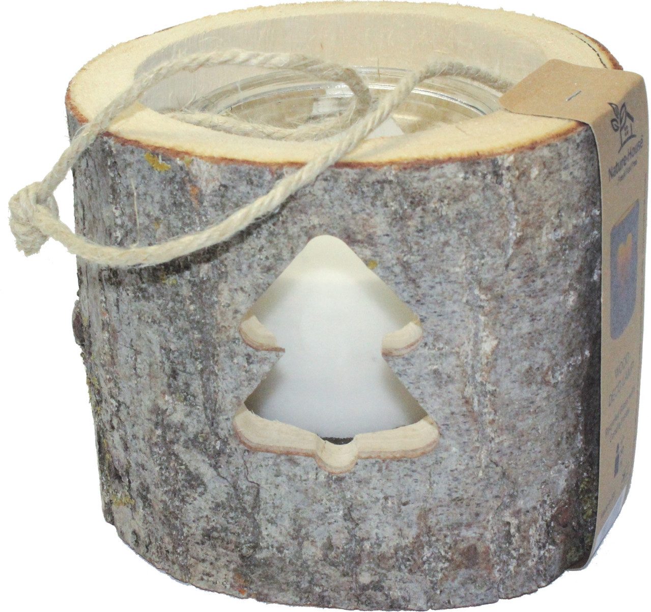 House of Rustic Laterne House of Rustic Holzlaterne Baum Motiv Ø 18 x 15