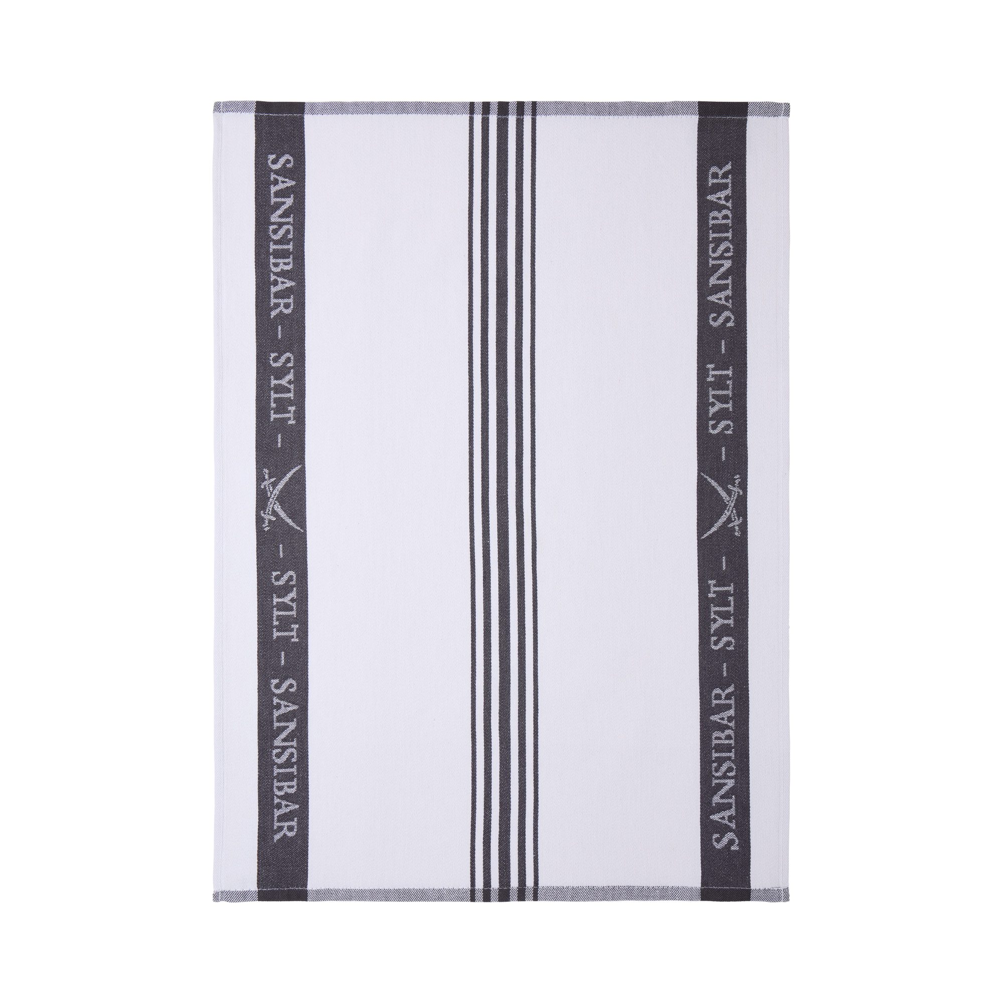 Sansibar Sylt Geschirrtuch Geschirrtücher-Set, 3-tlg, 50x70 cm, 100% Baumwolle, Premium Qualität, (Set, 3x Geschirrtuch, 50x70 cm, zwei verschiedene Designs), Jacquardgewebe, zwei verschiedene Motive