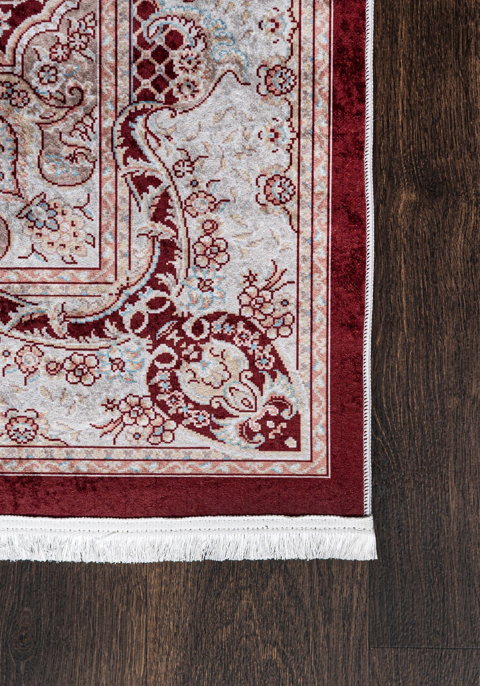 Orientteppich Orientalisch Vintage Teppich Rutschfest Teppich, 80 in x Waschbar 42510 mm, Rot Höhe cm, / Orient Waschmaschine, Traditioneller Kurflor, 150 5 Mazovia