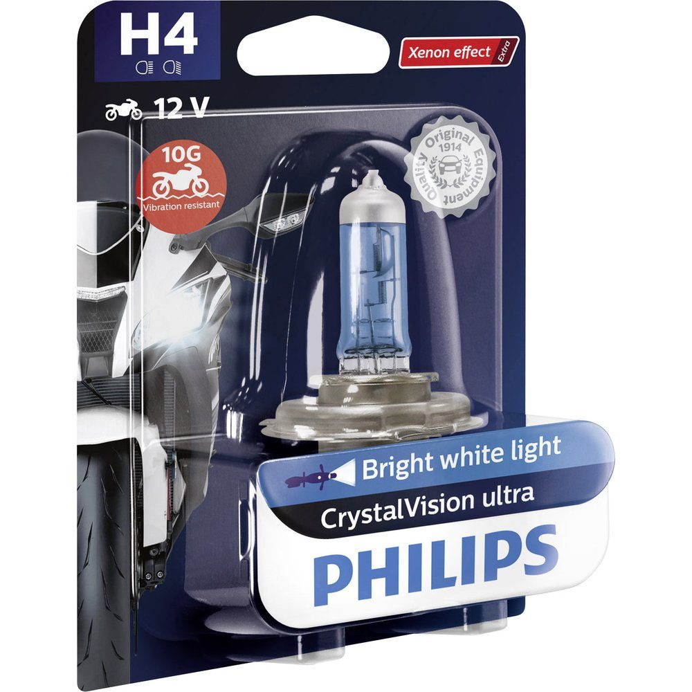 12342CVUBW 60/55 W KFZ-Ersatzleuchte CrystalVision Halogen H4 Leuchtmittel Philips Philips ultra