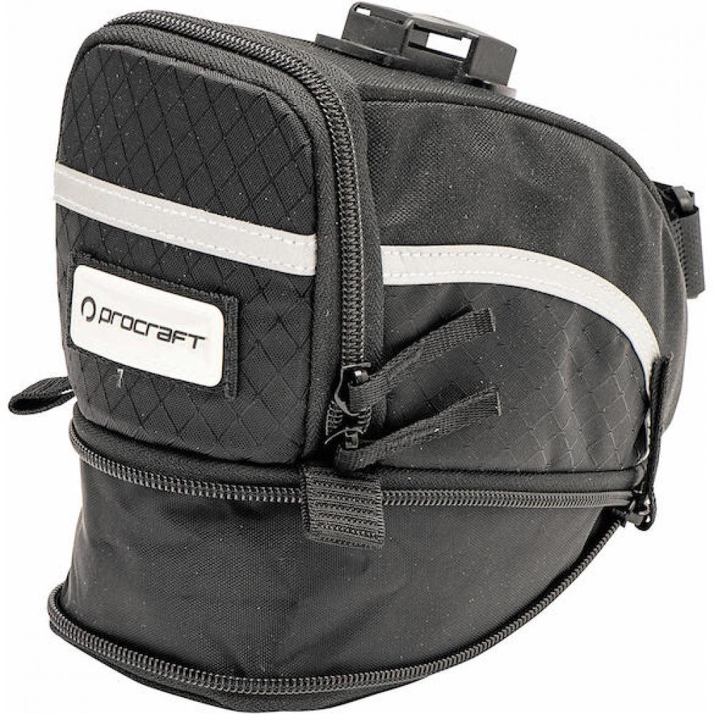 Procraft Fahrradtasche Procraft Satteltasche Jumbo II 2 L schwarz - robuste Rahmentasche mit