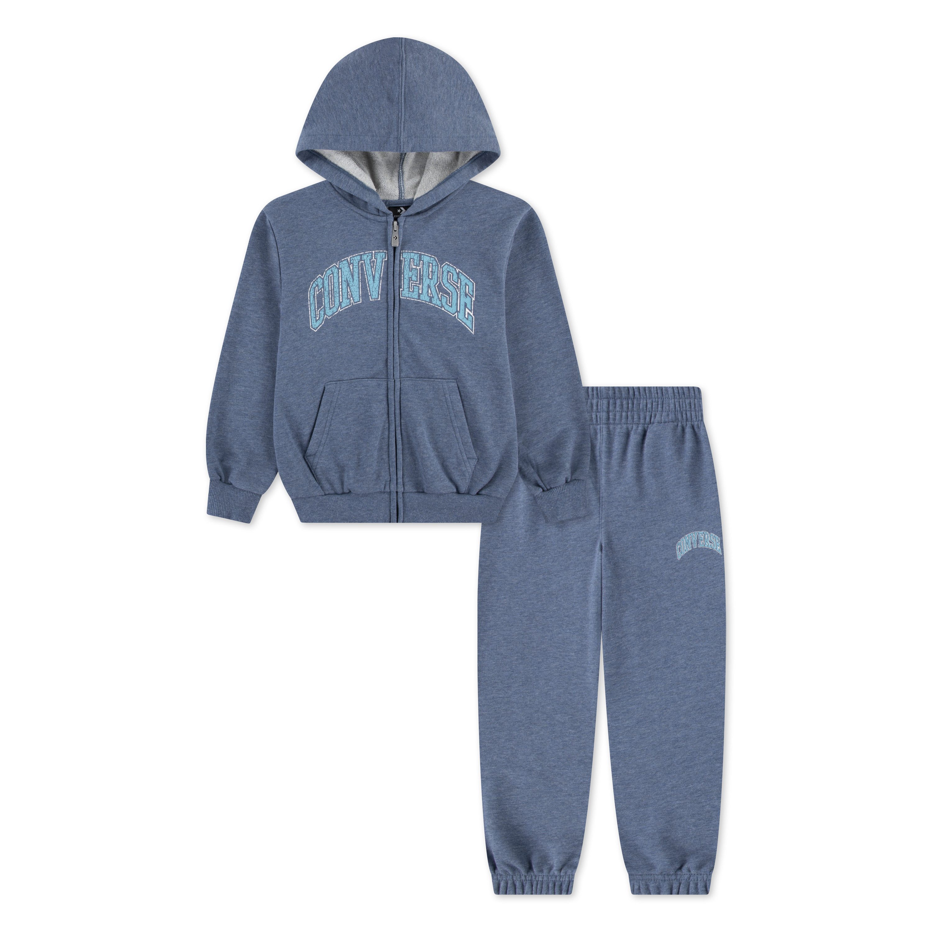 Converse Jogginganzug CNVB HERITAGE FT FULL ZIP SET (2-tlg), für Kinder und Jugendliche, zweiteiliges Set