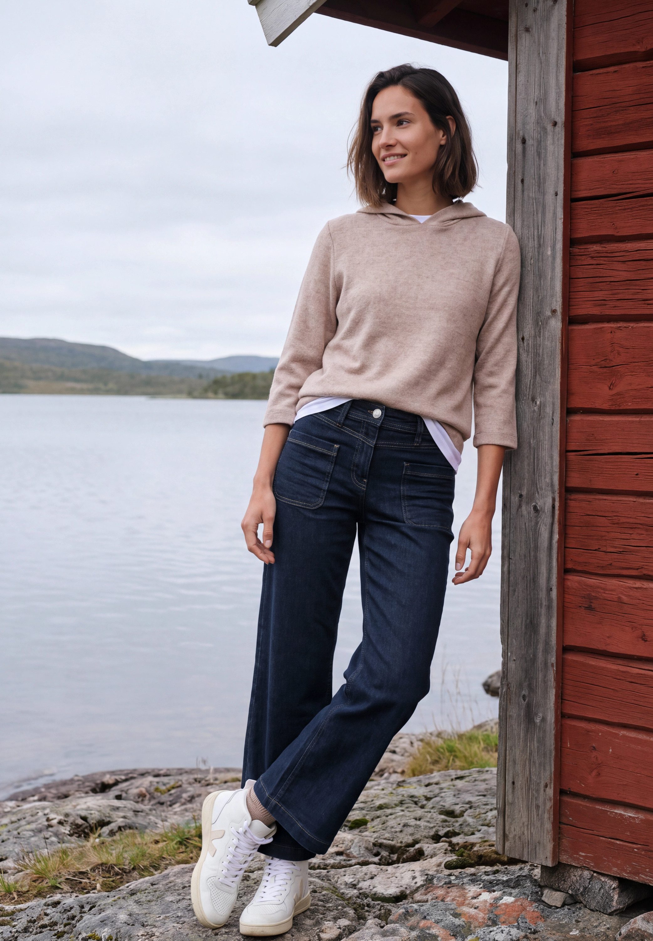CECIL Loose-fit-Jeans mit Wide Legs