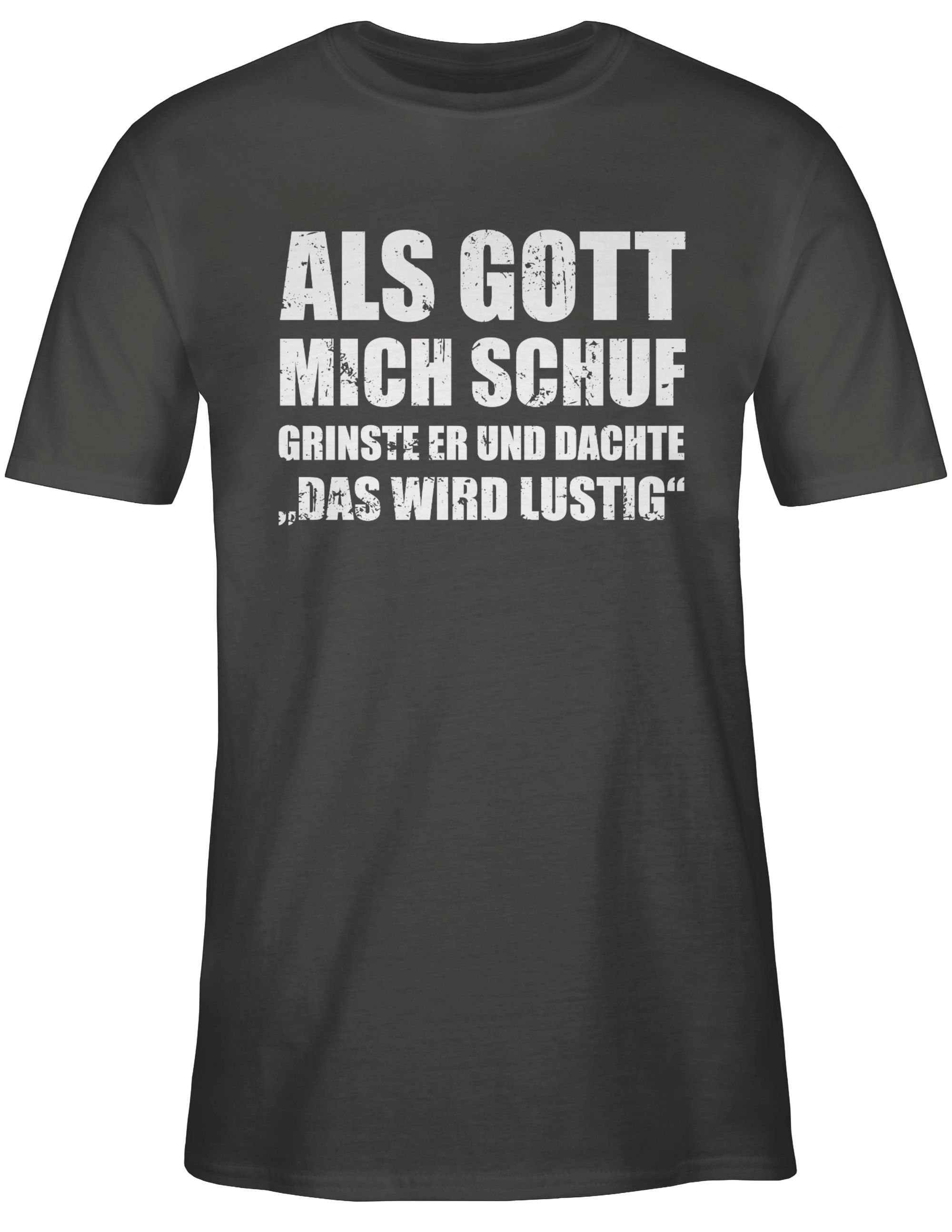 Shirtracer T-Shirt Als Gott mich schuf günstig online kaufen