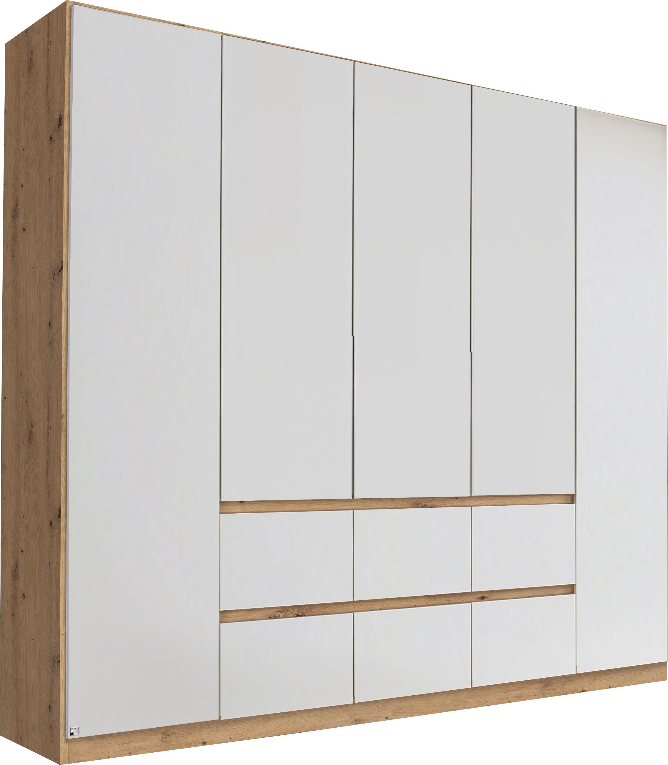 rauch Drehtürenschrank Kleiderschrank Schrank Garderobe Garderobenschrank MAINZ grifflose Front, Außentüren mit Push-to-Open Funktion MADE IN GERMANY