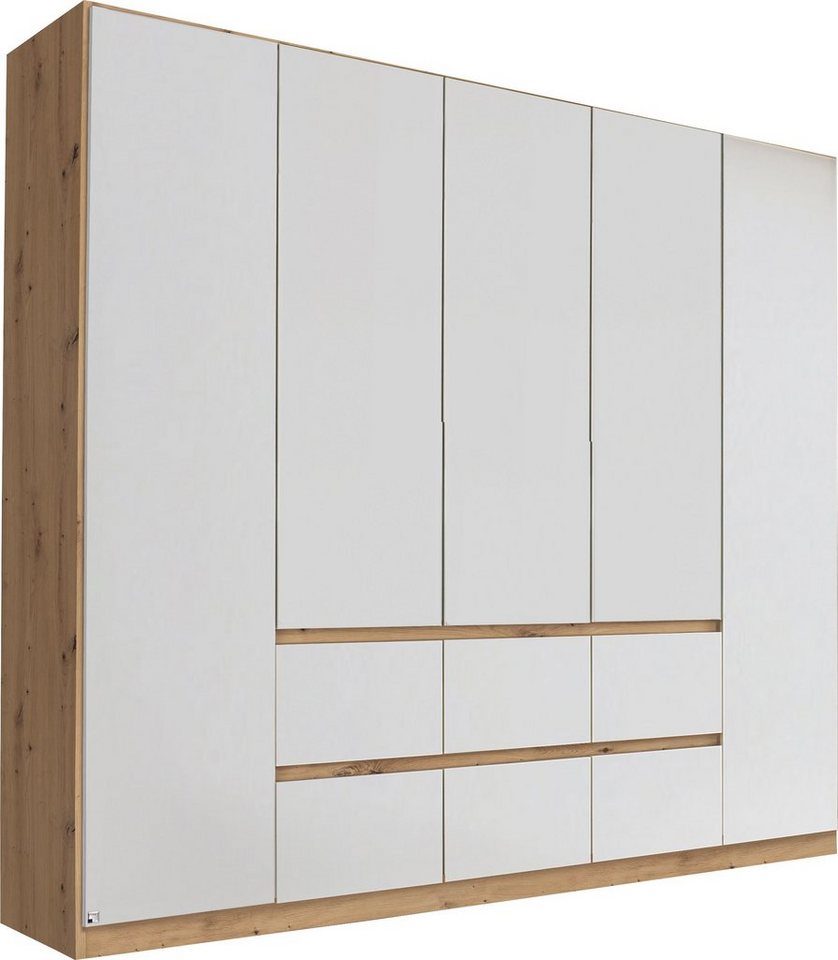 rauch Drehtürenschrank Mehrzweckschrank Aktenschrank Mietswohnung Garderobe MAINZ 226cm breit (3 verschiedene Ausstattungen BASIC/CLASSIC/PREMIUM (inkl. SOFT-CLOSE) grifflose Front, Außentüren mit Push-to-Open Funktion MADE IN GERMANY