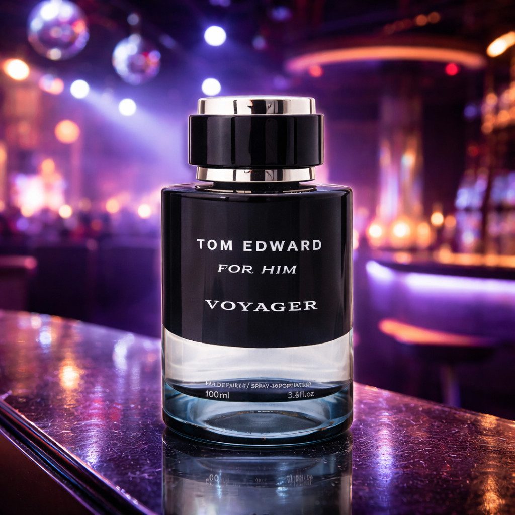 TOM EDWARD Eau de Parfum Tom Edward Voyager for Him Frisch Holzig Aromatisch 100 ml, 1-tlg., Hergestellt in UK, Luxuriöser Herrenduft, Langanhaltend