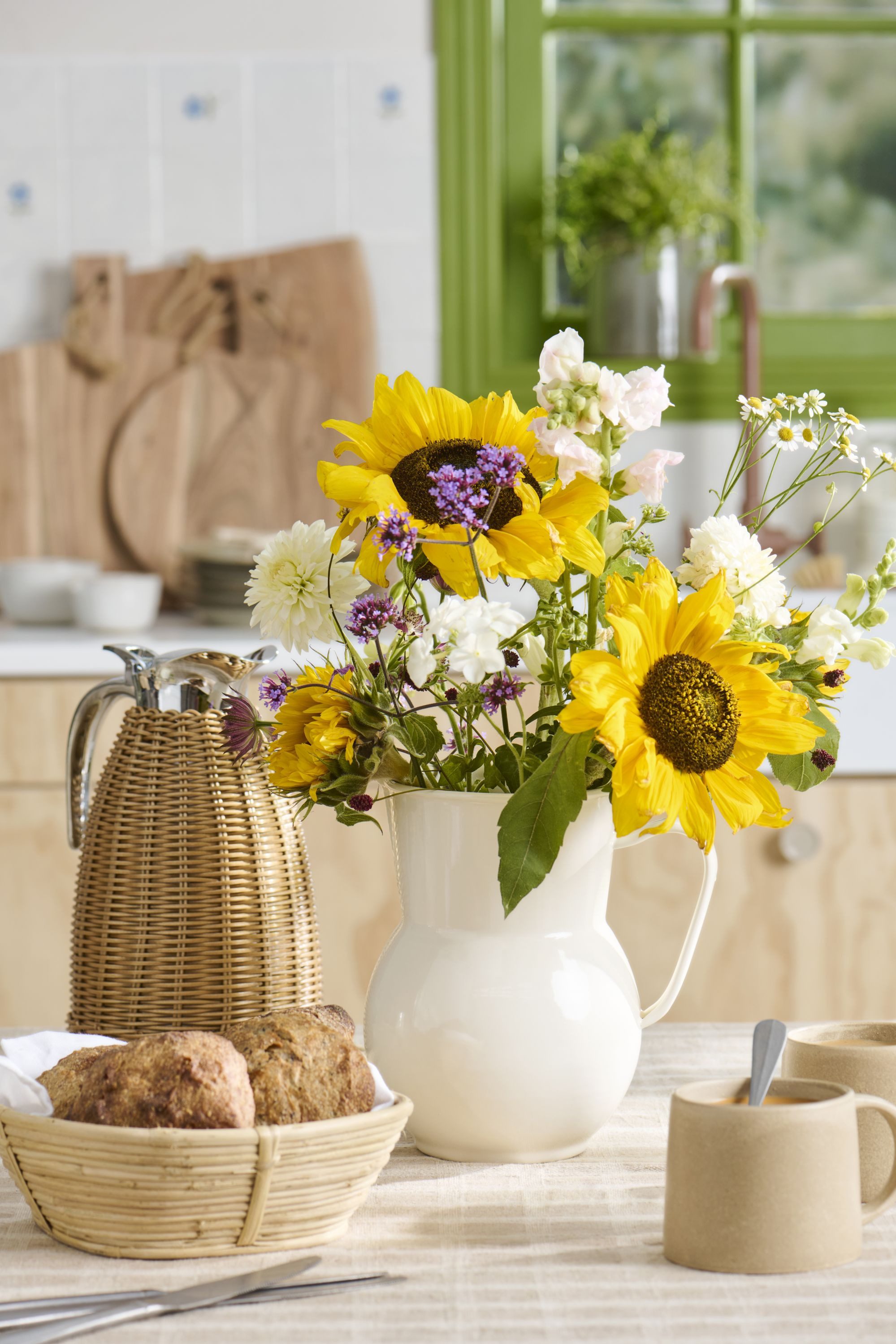 Ib Laursen Kanne Ib Laursen - Kanne Krug Wasserkrug Karaffe Vase 2 Liter Emaille Creme