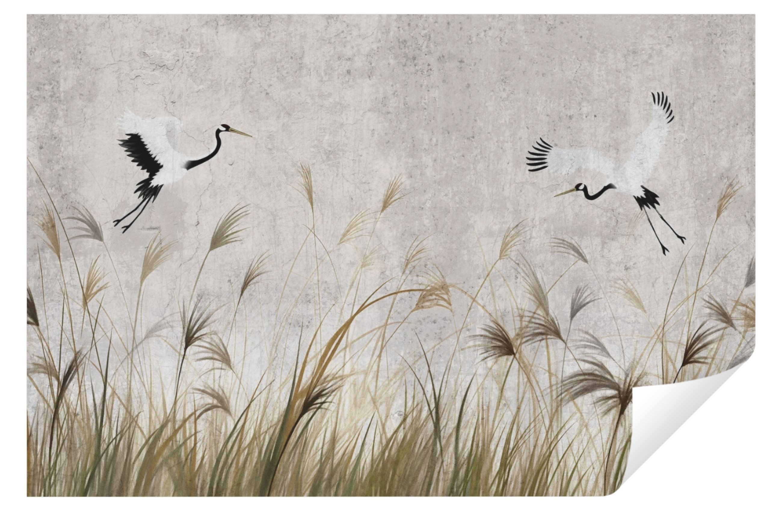 Wallarena Fototapete Wiese Beton - Mehrfarbig - Modern - Vlies - Wohnzimmer, glatt, (8 St), 400x280cm