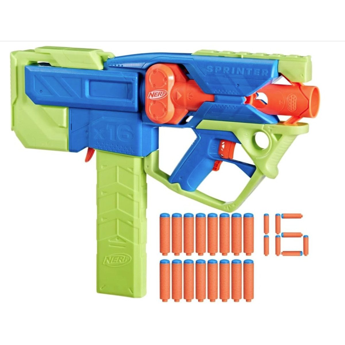 Nerf Blaster Series Sprinter mit Motorfunktion Magazin und Schiene für Zubehör