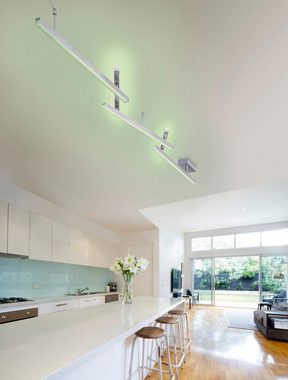 TRIO Leuchten LED Deckenleuchte MELBY, CCT - über Fernbedienung, Dimmfunktion, Farbwechsel, Leuchtdauer einstellbar, Memoryfunktion, Smart Home, Timerfunktion, mehrere Helligkeitsstufen, LED fest integriert, Neutralweiß, Warmweiß, WiZ Smarthome Deckenlampe Steuerung per Fernbedienung + App schwenkbar