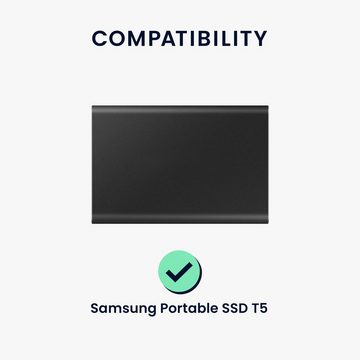 kwmobile Festplattenhülle Hülle für Samsung Portable SSD T5 Festplatte Silikon Schutzhülle, Hülle für Samsung Portable SSD T5 Festplatte Silikon Schutzhülle