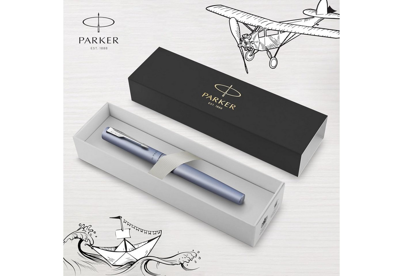 Thumbnail - Parker Füllfederhalter Vector XL, Hochwertiger Füller Metallic-Lackierung mit Feder M Geschenkbox