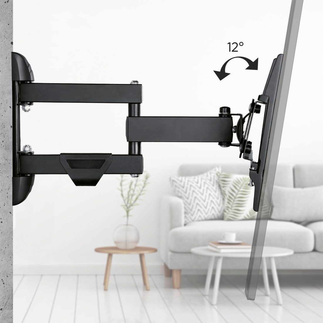 Hama TV-Wandhalterung Halterung, schwenkbar, neigbar, ausziehbar von 48 - 127 (19" - 50), (bis 48 Zoll, max. 25 kg)