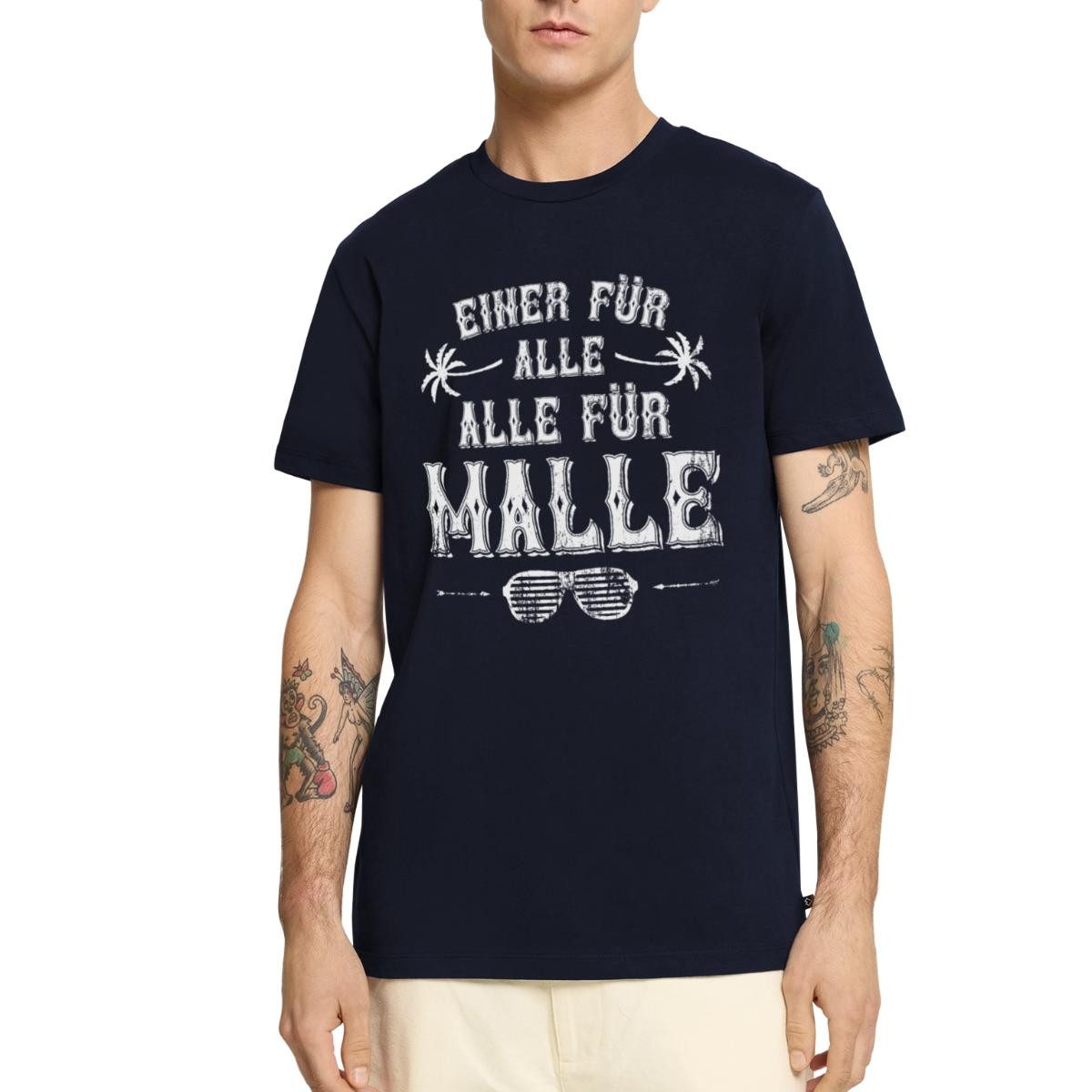 Spreadshirt T-Shirt Einer Für Alle Alle Für Malle Mallorca Männer Premium T-Shirt (1-tlg)