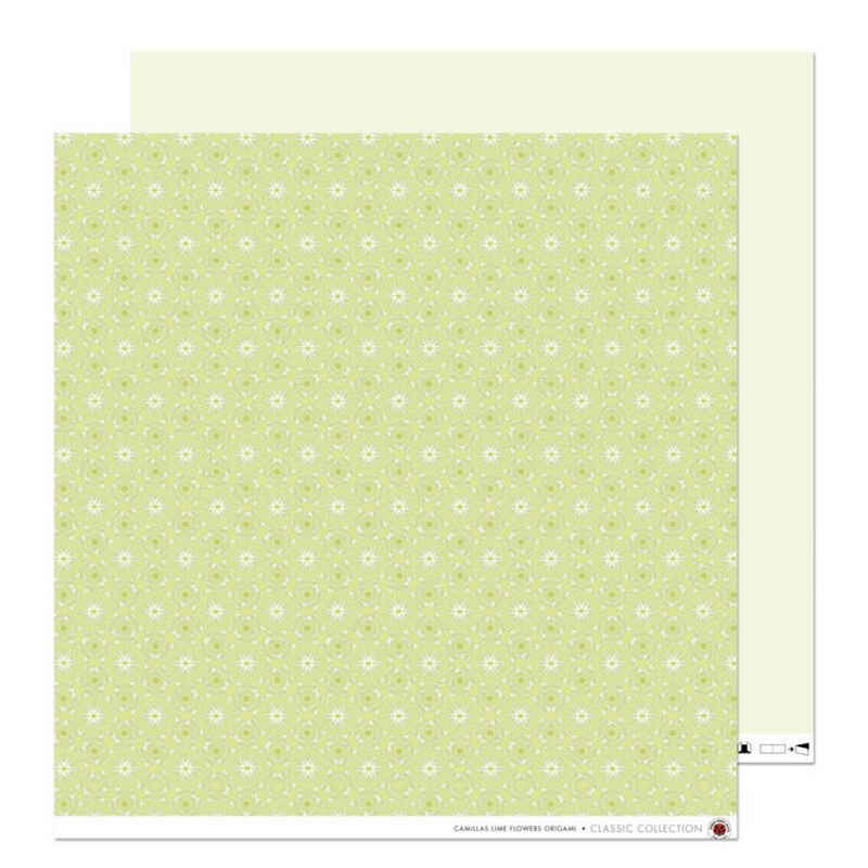 Rayher Zeichenpapier Scrapbooking Papier Karen Marie 'Camillas Lime Flo