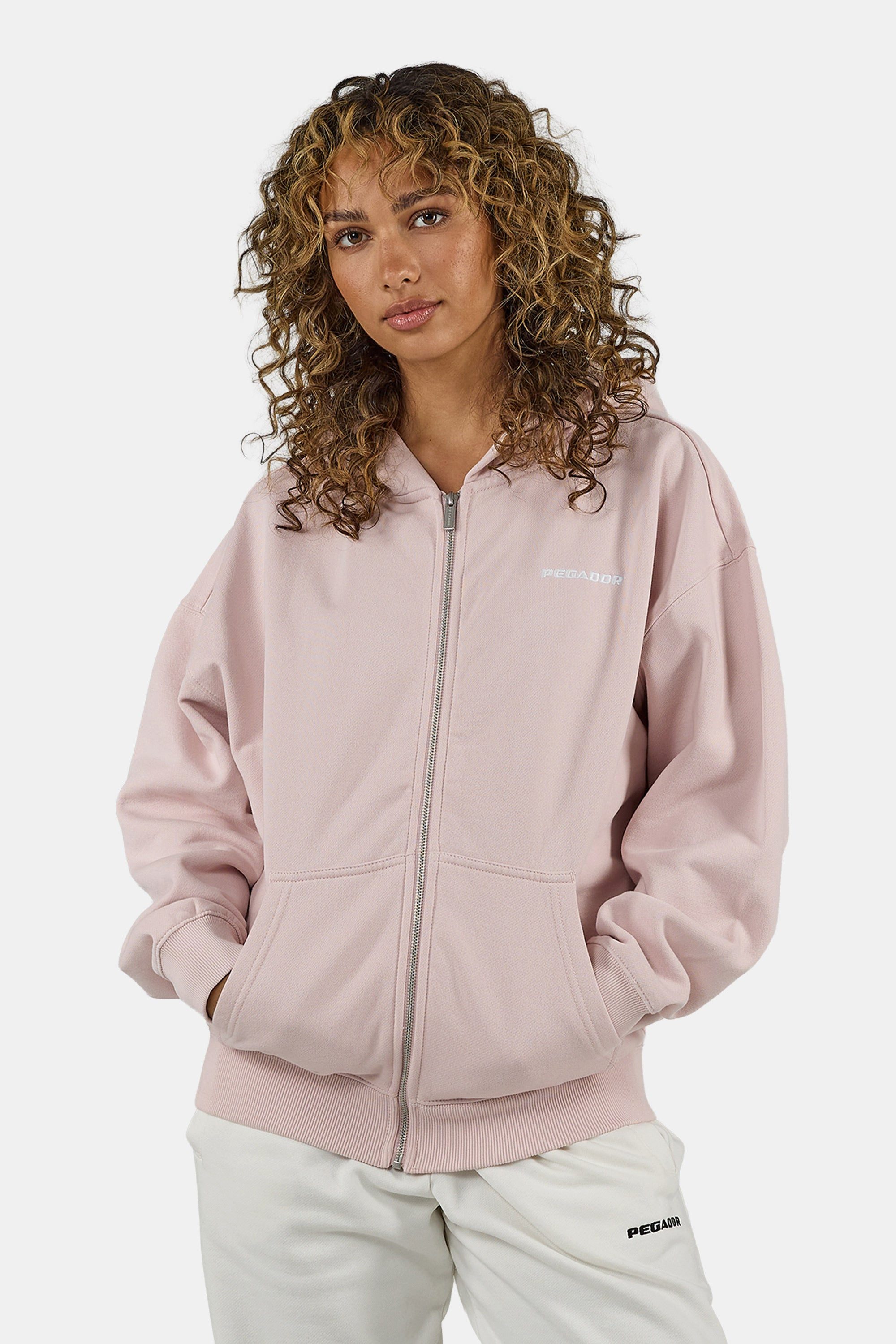 PEGADOR Kapuzensweatjacke Clarita Oversized Sweatjacket Baumwollmischung, oversize