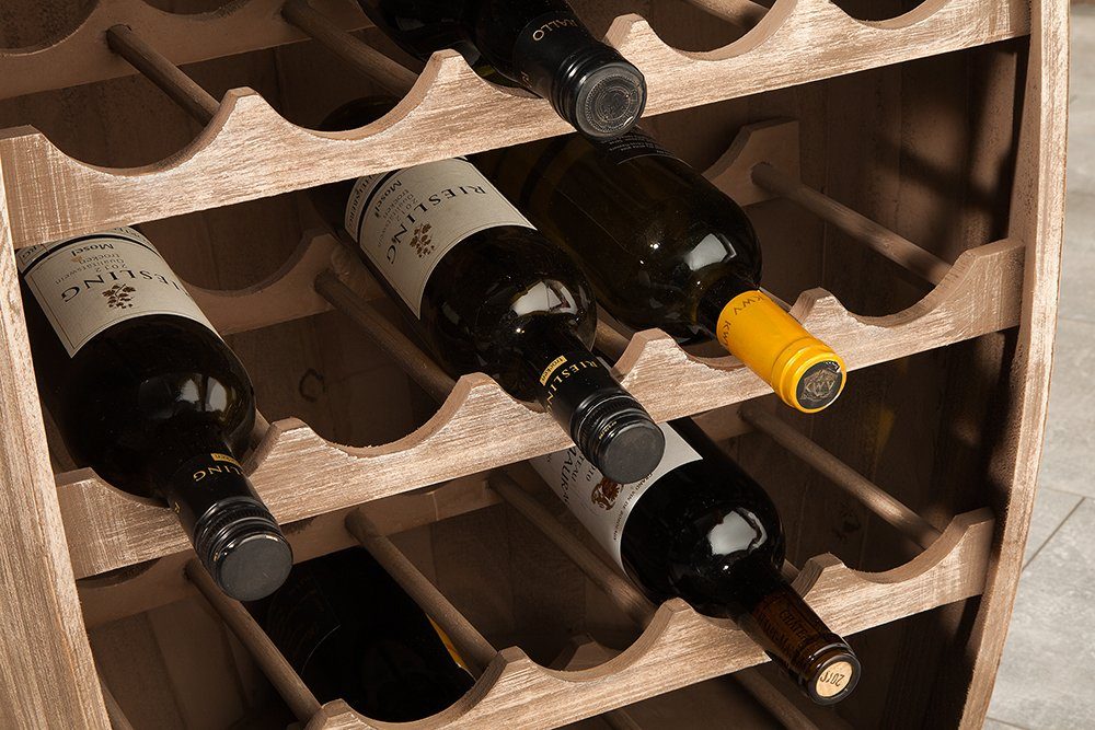 riess-ambiente Weinregal BODEGA 80cm natur, Einzelartikel 1-tlg., Holz · Flaschen · Fass · Pinie – Bild 4 von 5