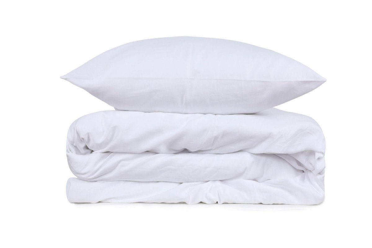 Luxusbetten24 Bettwäsche Premium Satin Bettwäsche Weiß, Baumwolle
