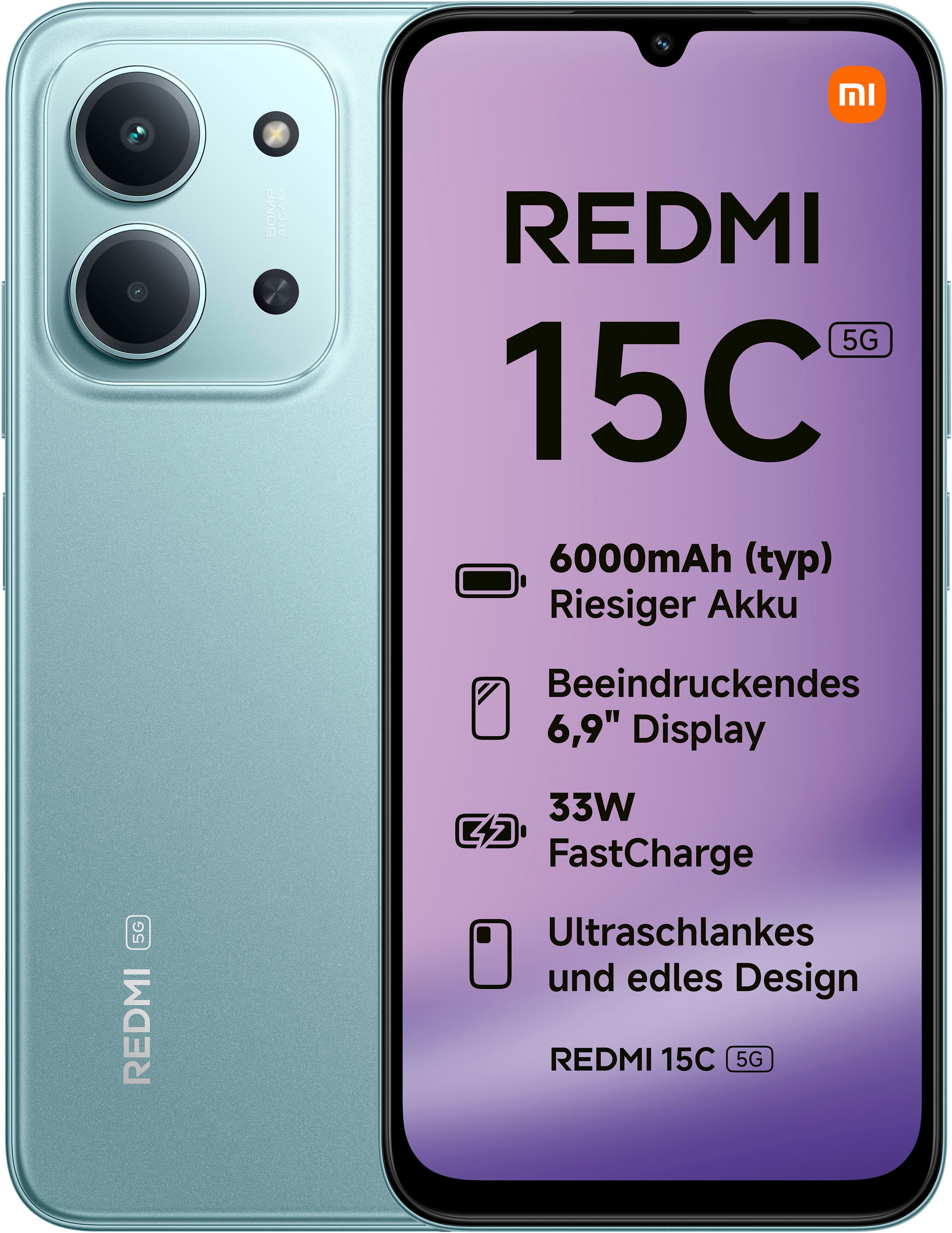 Xiaomi Redmi 15C 5G 4+128GB Smartphone (17,52 cm/6,9 Zoll, 128 GB Speicherplatz, 50 MP Kamera)