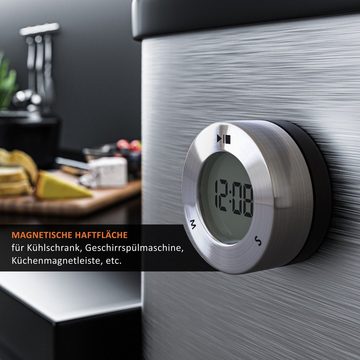BEARWARE Küchentimer Küchentimer mit LCD Display, Magnet Eieruhr, Countdownzeit, Alarmton
