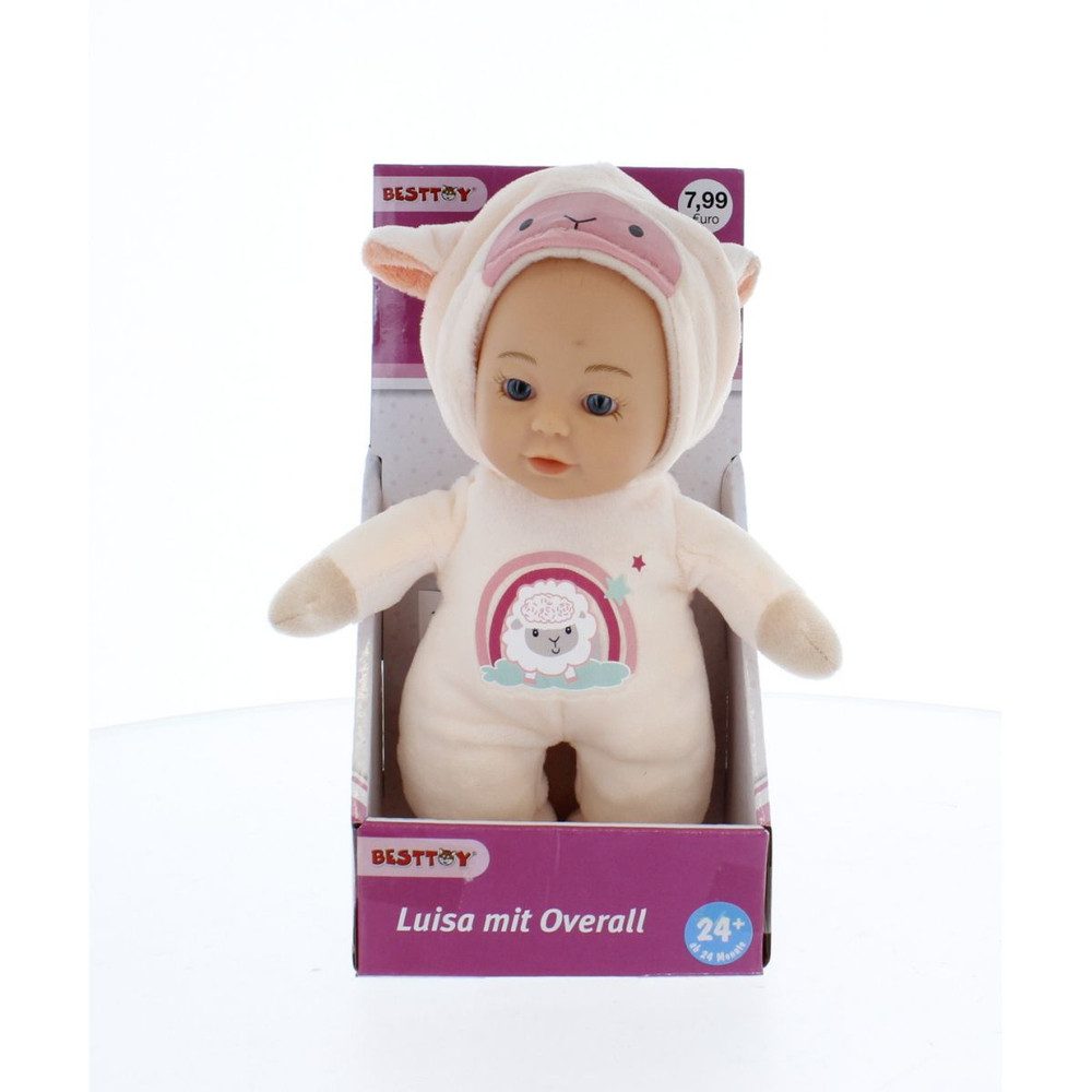 Babypuppe Besttoy - Weichpuppe mit Anzug - Schaf