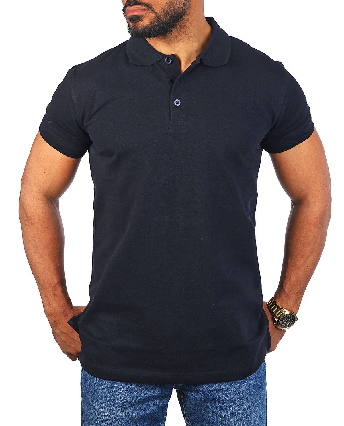 Young & Rich Poloshirt Herren Uni 1002 Größe S bis 9XL! unifarben regular f günstig online kaufen