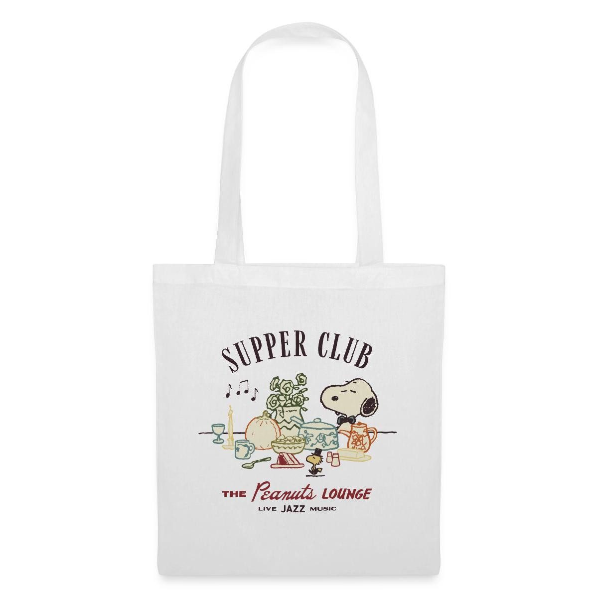 Spreadshirt Henkeltasche Snoopy Supper Club The Peanuts Lounge Stoffbeutel (1-tlg)