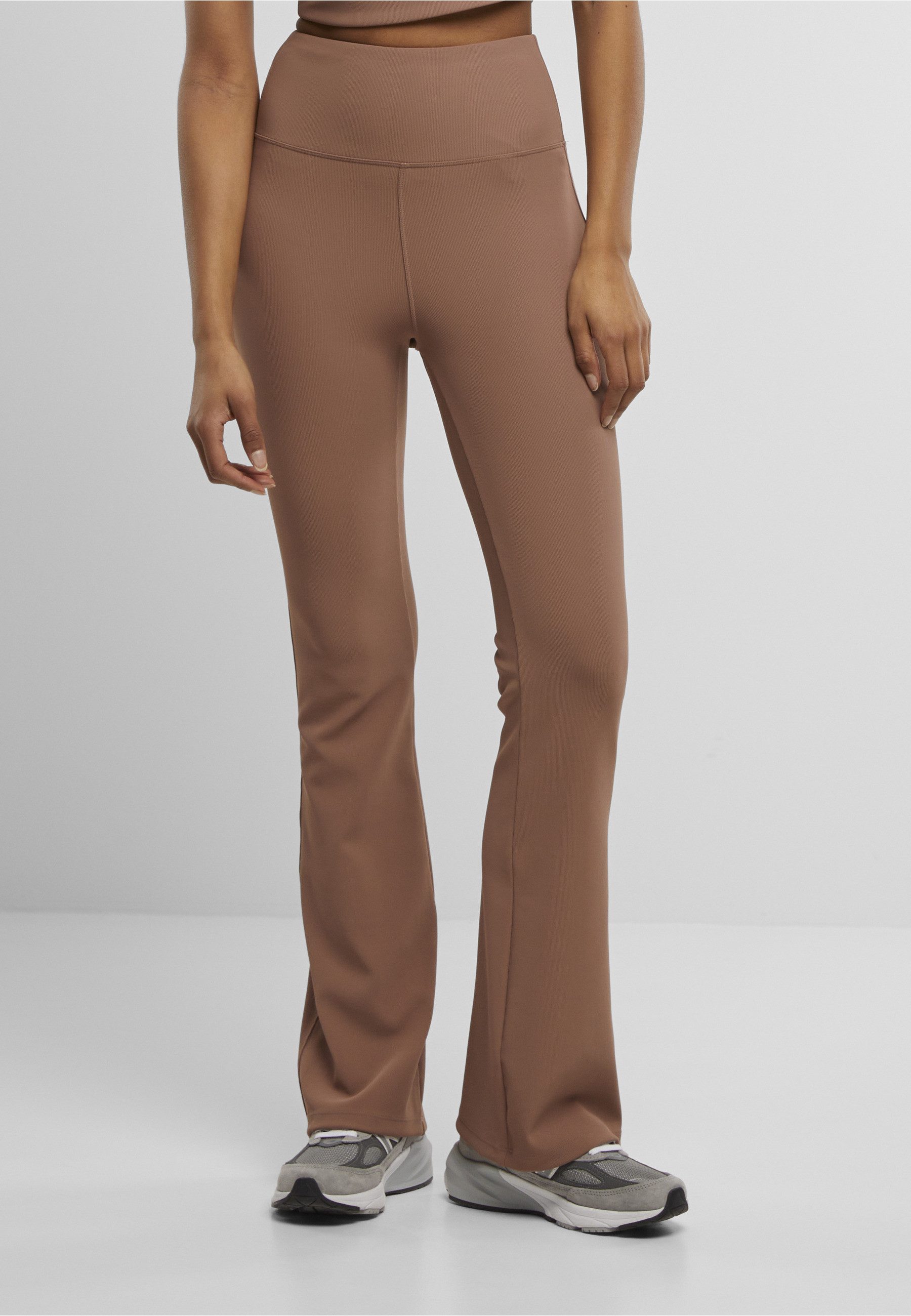 URBAN CLASSICS Leggings Urban Classics Ladies Flared Leggings Rib (1-tlg)