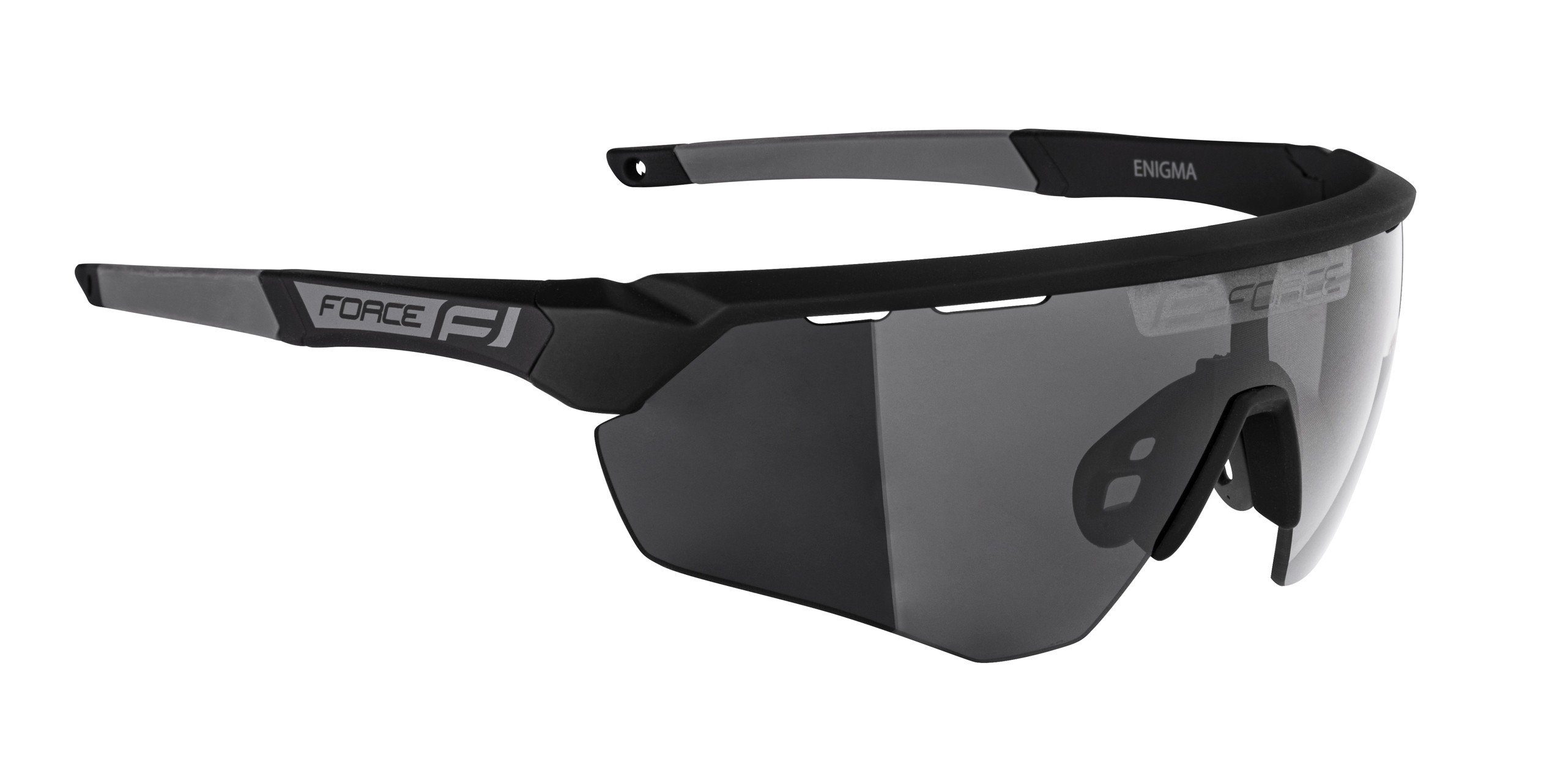 schwarz-grau FORCE FORCE Sonnenbrille ENIGMA Fahrradbrille