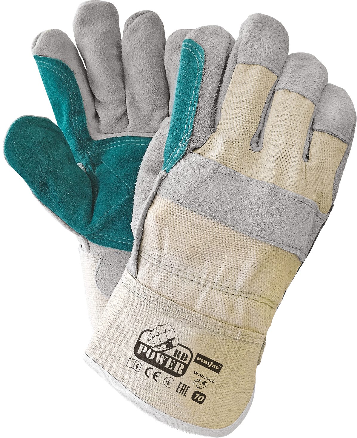Leder-Arbeitshandschuhe RBPOWER Schutzhandschuhe arbeitshandschuhe 10 Größe