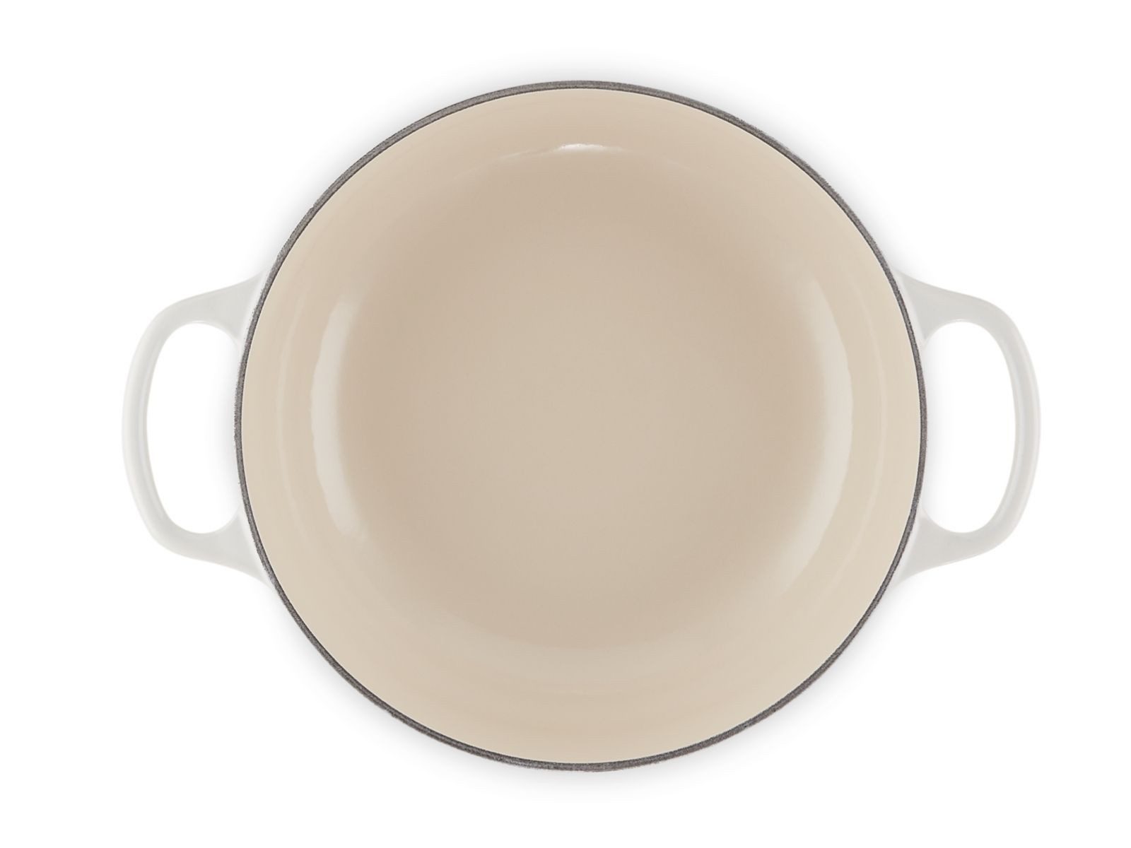 LE CREUSET Bräter Sauteuse Signature rund meringue 24cm, Emailliertes Gusseisen – Bild 4 von 5