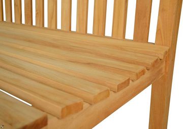 Kai Wiechmann Garten-Essgruppe Wetterfeste Teak Sitzgruppe aus 1 Bank 180 cm und 1 Tisch 180 x 90 cm, (Set, 2-tlg., 1 Bank, 1 Esstisch), hochwertiges Set aus Teak Gartenbank und Esstisch