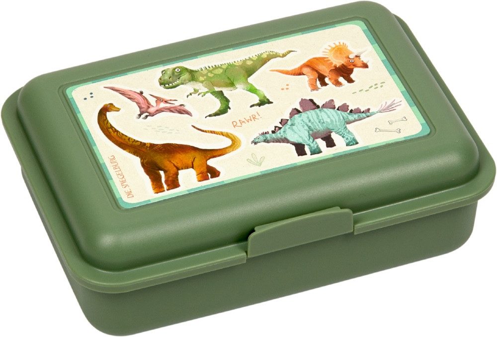 COPPENRATH DIE SPIEGELBURG Lunchbox Kleine Butterbrotdose Dino Friends, Kunststoff, (Set, 2-tlg., 1), mit stufenlos verstellbarer Trennwand