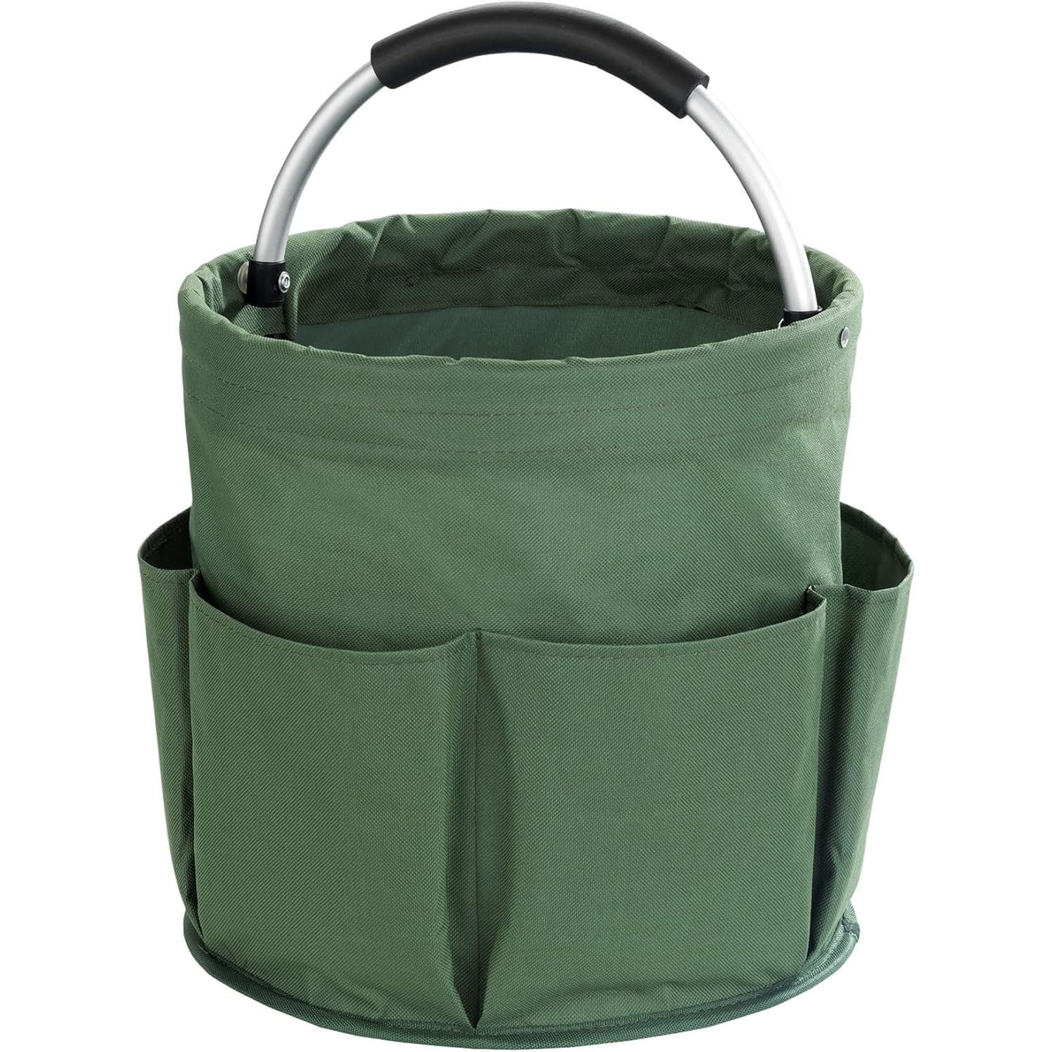 HEYHIPPO Aufbewahrungskorb Große Gartentasche 600D Oxford-Gewebe, wasserdicht, tragbar, 28×28 cm (Aufbewahrungstasche für Garten, Reinigung, Picknick & Camping), Faltbarer Aufbewahrungskorb für die Hand–Mehrzweck-mehreren Taschen