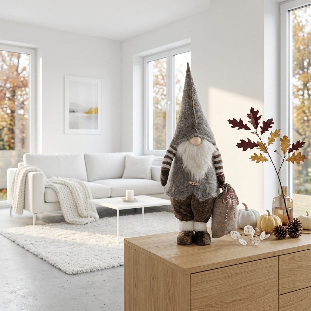 Home-trends24.de Wichtel Geschenk Sack Weihnachten Deko Wichtel Figur groß 63 cm