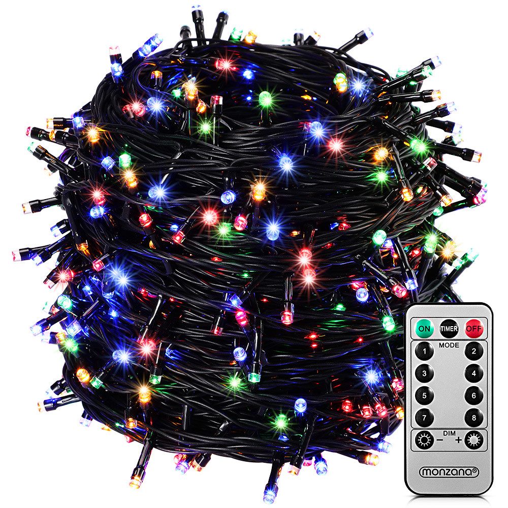monzana Lichterkette, 200/400/600 LEDs warmweiß/kaltweiß/bunt Weihnachtsbaum