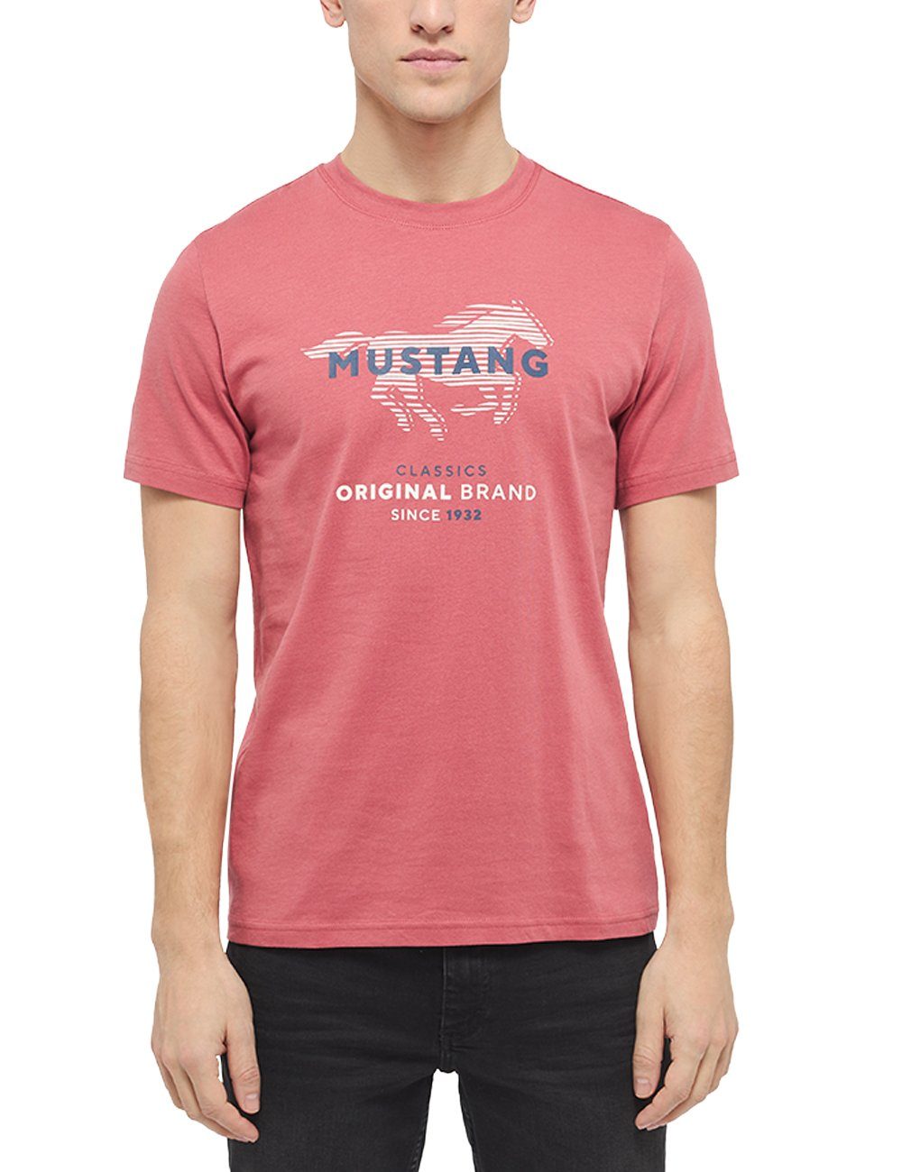 hellrot T-Shirt MUSTANG C Alex Style Print