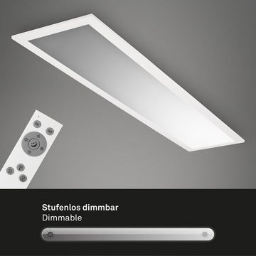 Briloner Leuchten LED Panel 7399016, CCT Farbtemperatursteuerung, Fernbedienung, dimmbar, Timer, Nachtlicht, Speicherfunktion, LED fest verbaut, Kaltweiß, Neutralweiß, Tageslichtweiß, Warmweiß, Deckenlampe, 78 x 18 x 6,5 cm, Weiß, 24,5W, Wohnzimmer, Schlafzimmer