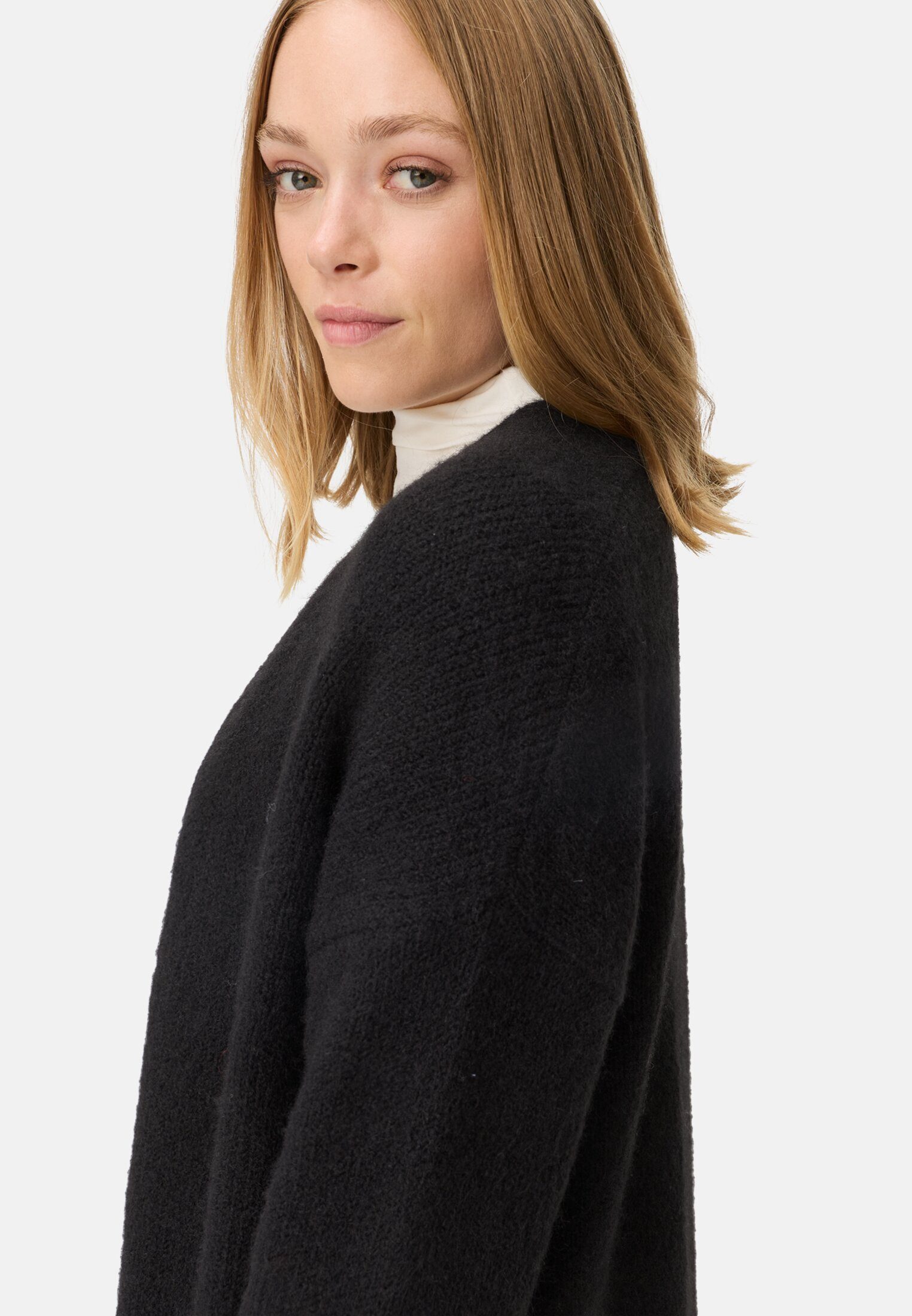 camel active Longstrickjacke mit aufgesetzten Taschen Langarm Strickjacke_Strickjacke