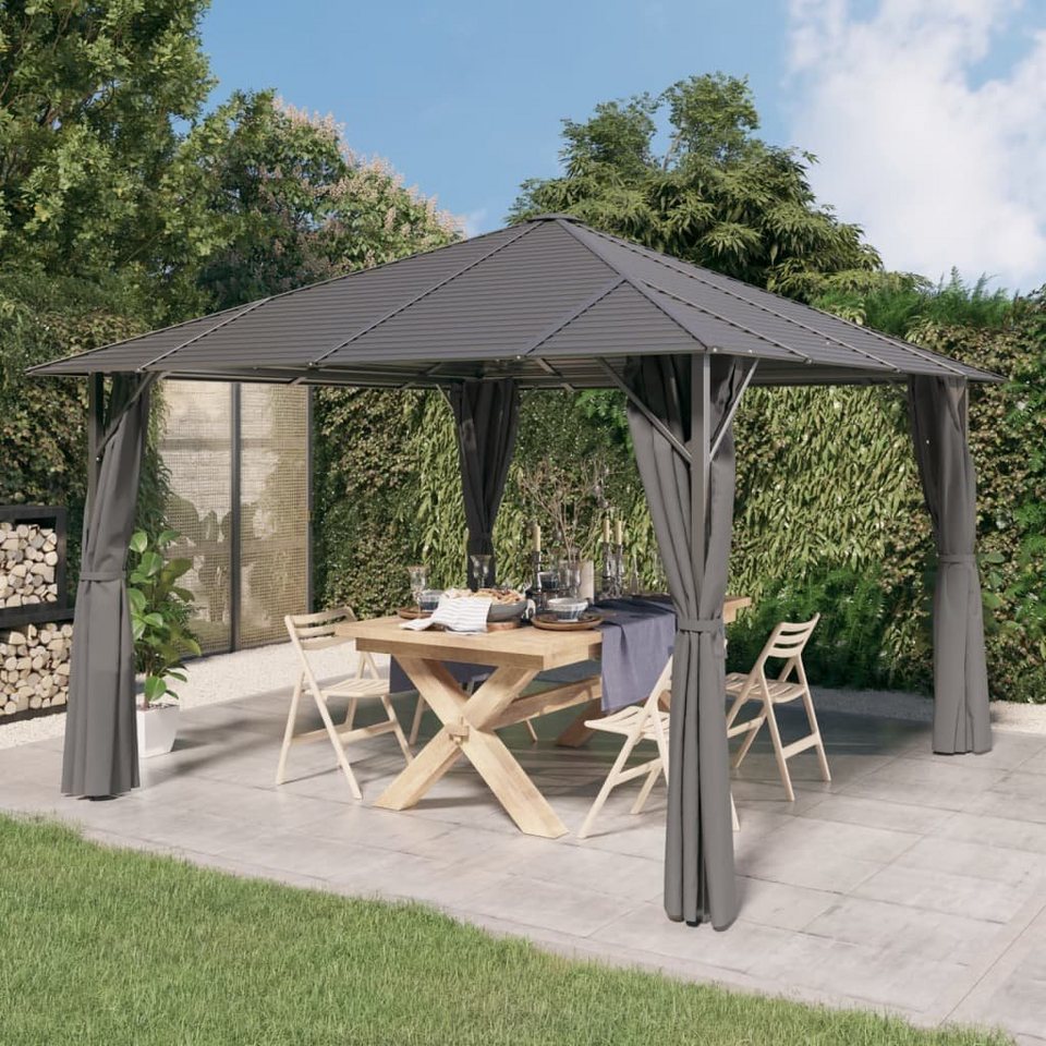 vidaXL Partyzelt »Pavillon mit Seitenwänden & Dach 3×3 m Anthrazit«