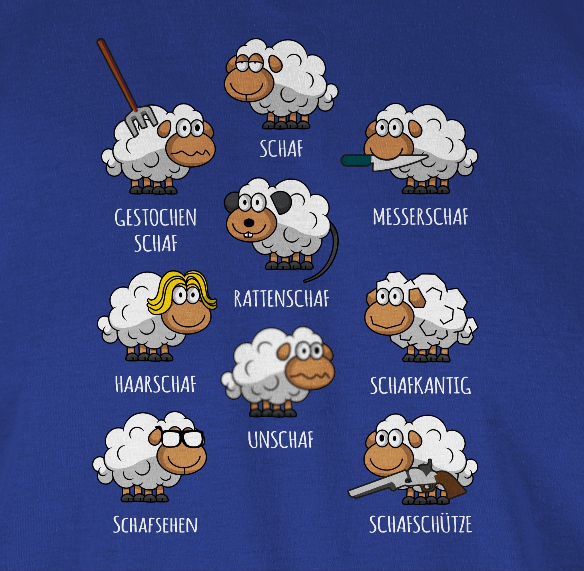 Shirtracer T-Shirt Schafe Schäfchen Schäfer Schaf Sheep Schafbauer Lustig Witzig Schaf