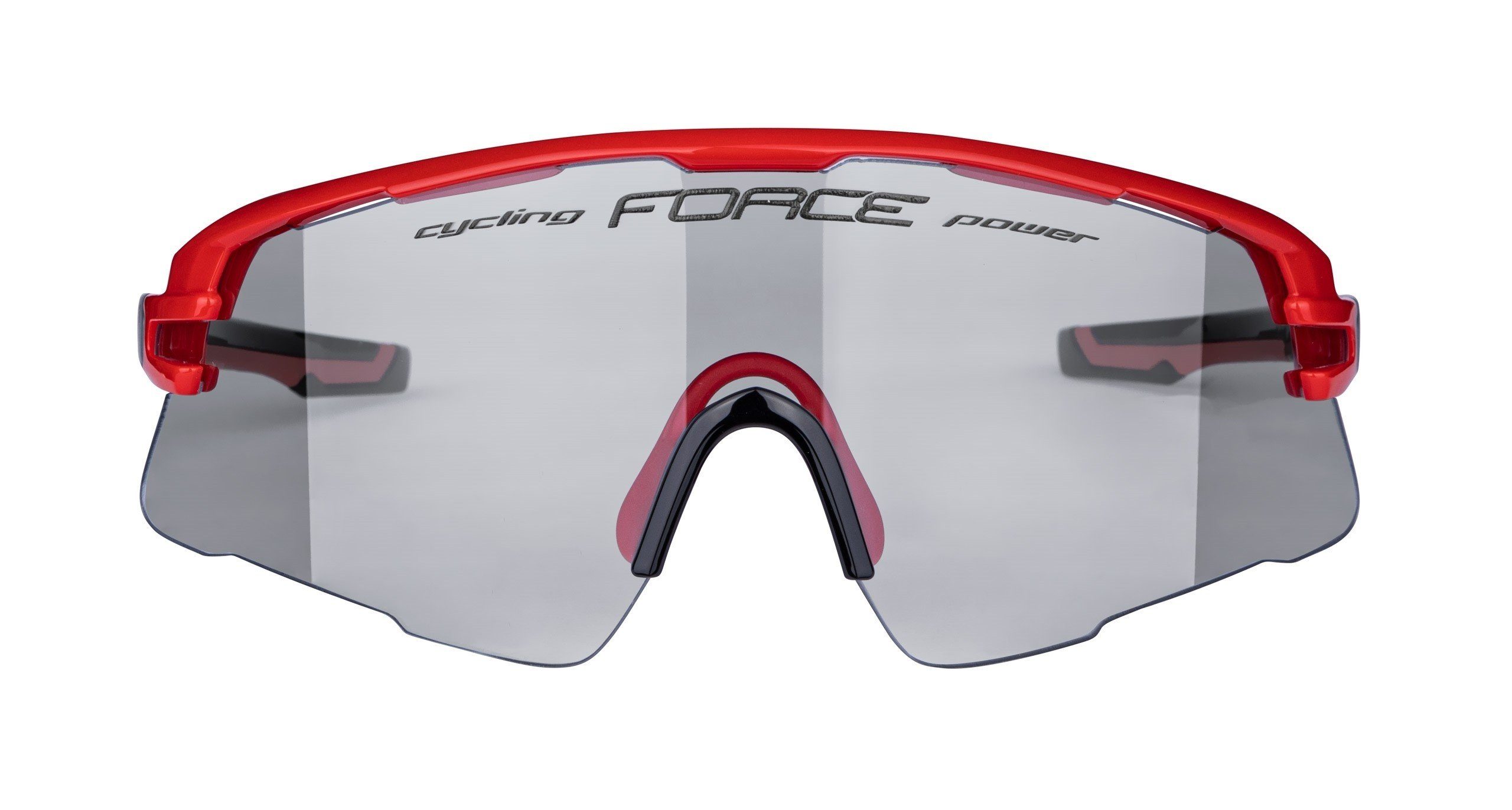 photochrom grau-rot, FORCE AMBIENT Sonnenbrille Fahrradbrille FORCE