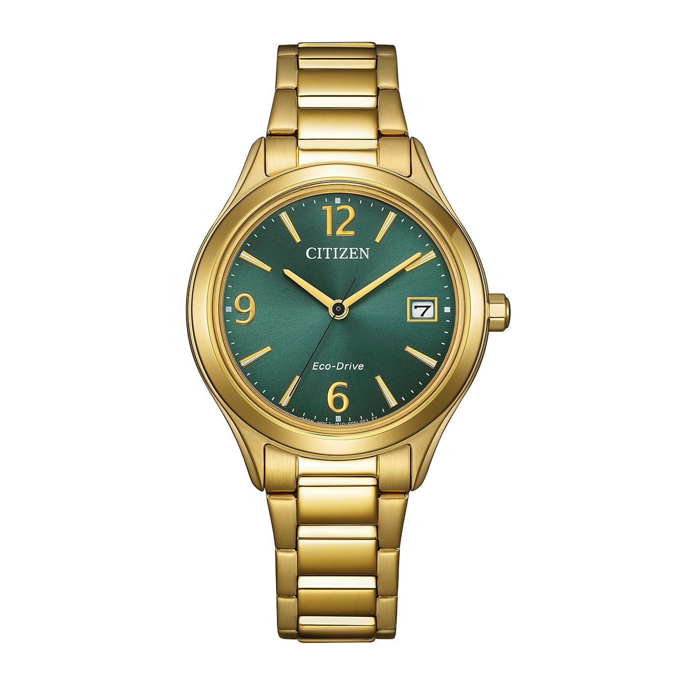 Citizen Solaruhr Elegance FE6122-64X, Armbanduhr, Damenuhr, Edelstahlarmband, analog, Big Date