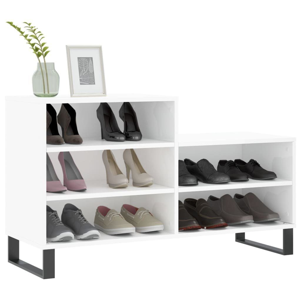 vidaXL Schuhregal Schuhregal Hochglanz-Weiß 102x36x60 cm günstig online kaufen