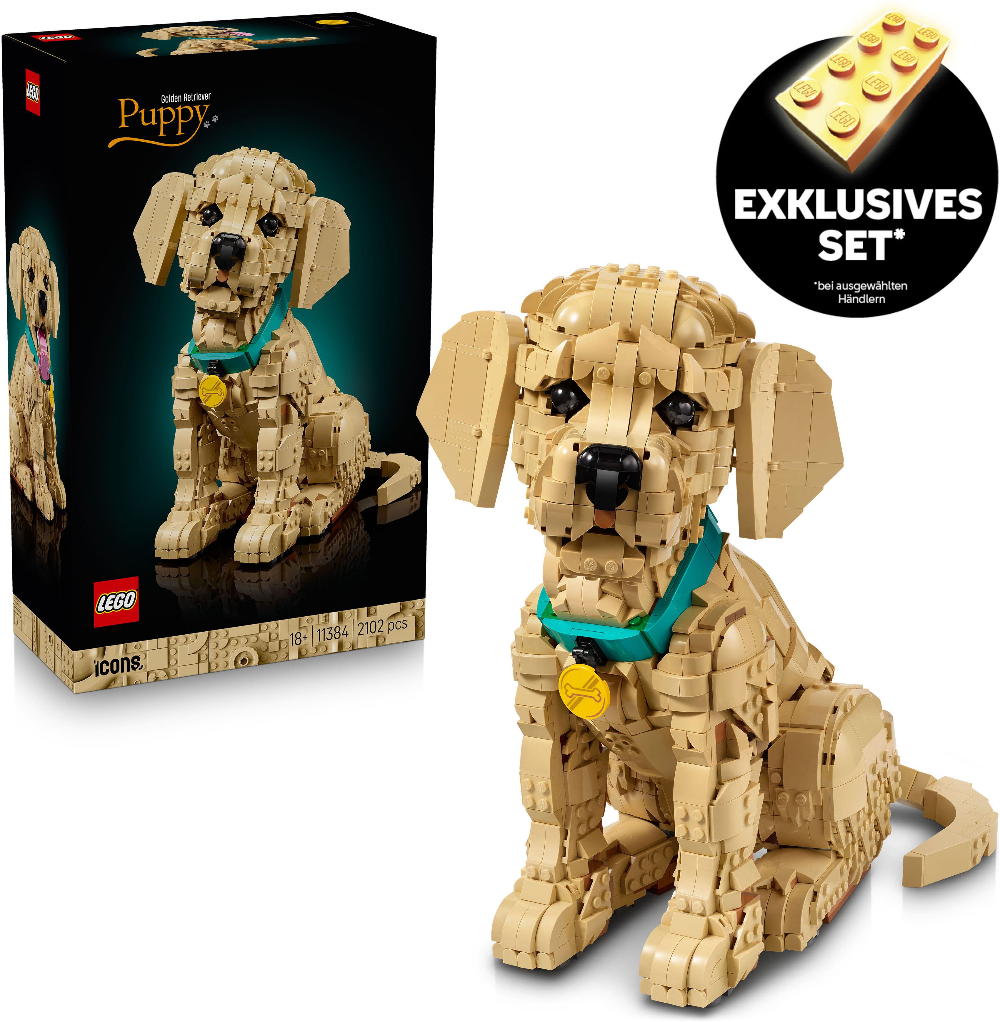 LEGO® Golden Retriever Welpe (11384), LEGO Icons Konstruktionsspielsteine, (2102 St)