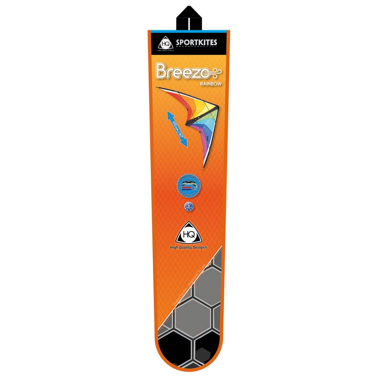 HQ Flug-Drache HQ Kinderdrachen Zweileiner Lenkdrachen Breezo R2F 170 cm, idealer Trainingsdrachen für Piloten ab 12 Jahren