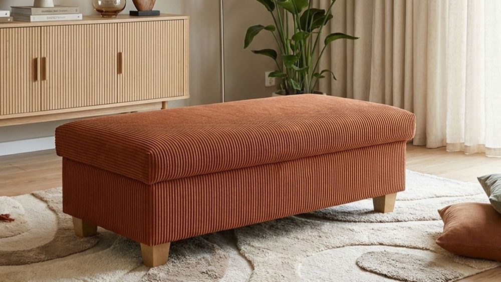 OTTO home Hocker Egedal, Polsterhocker Egedal mit Staufach, passend zum Sofa