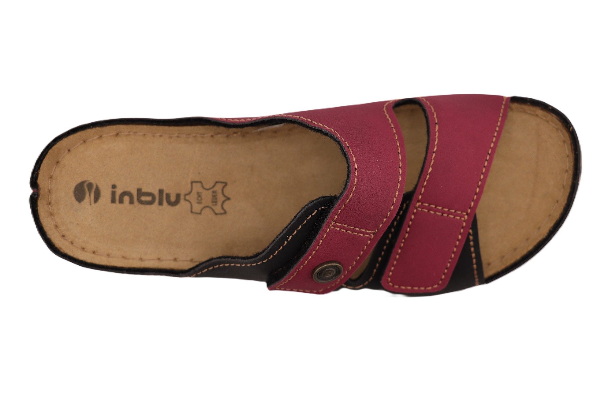 INBLU Klettverschluss Pantolette Hausschuh